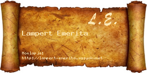 Lampert Emerita névjegykártya